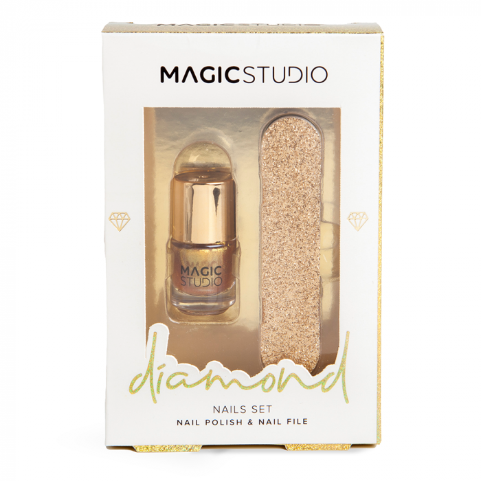 Set cadou femei, set lac de unghii, MAGIC STUDIO DIAMOND NAILS SET, seturi cosmetice cadou, set cadou craciun, pila si lac de unghii [2]