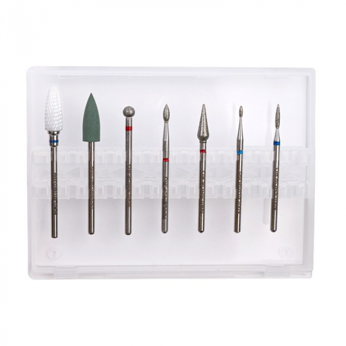 Set capete de freza pt unghii naturale - 7buc. [1]