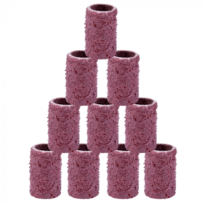 Set cilindri abrazivi Lila Rossa, inele smirghel cu granulatie 100, 100 buc [3]