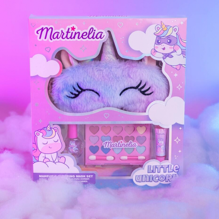 Set cosmetice pentru fetite si masca de dormit, Little Unicorn , 12024, Martinelia [4]