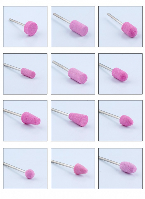 Set de 12 capete pentru freza, din ceramica, roz [2]