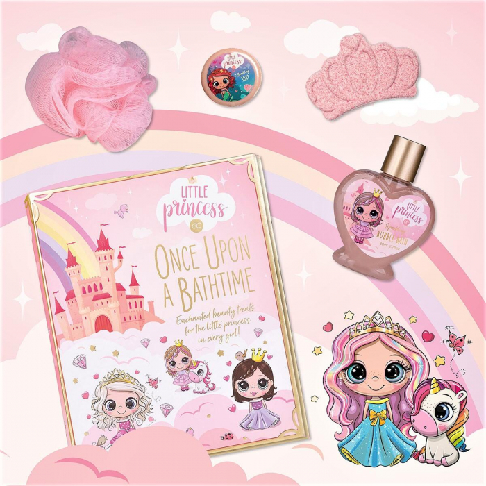 Set de baie in forma de carte cu aroma de cheesecake si capsuni Little Princess Accentra 6057146, 150 ml [5]