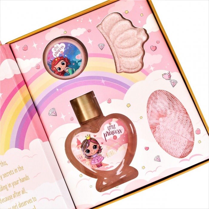 Set de baie in forma de carte cu aroma de cheesecake si capsuni Little Princess Accentra 6057146, 150 ml [4]