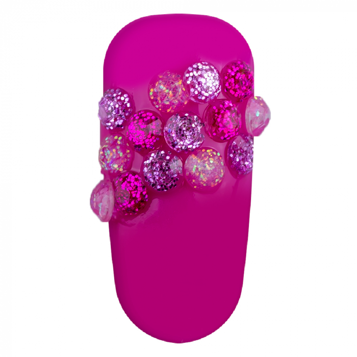 Set decoratiuni unghii, Lila Rossa, pietricele cu sclipici [9]