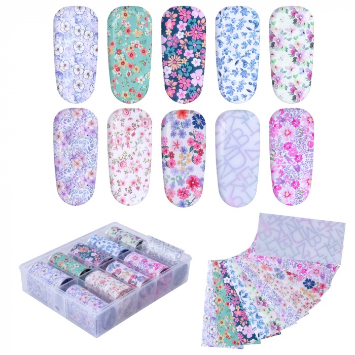Set folii de transfer Lila Rossa, Garden Collection, 10 buc [6]