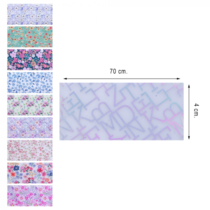 Set folii de transfer Lila Rossa, Garden Collection, 10 buc [8]