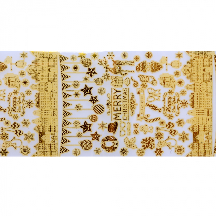 Set folii de transfer Lila Rossa, Gold Christmas Collection, 10 buc [12]