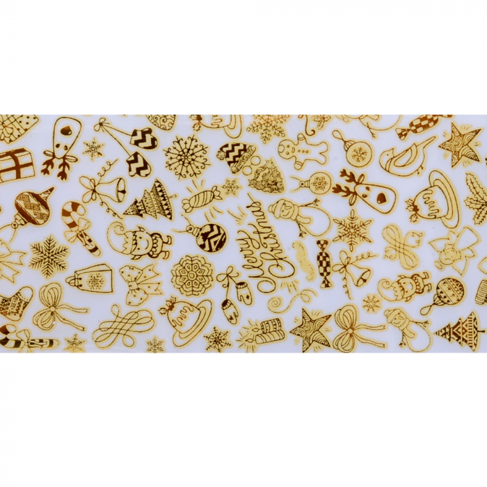 Set folii de transfer Lila Rossa, Gold Christmas Collection, 10 buc [13]