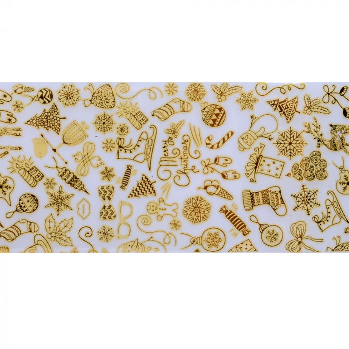 Set folii de transfer Lila Rossa, Gold Christmas Collection, 10 buc [11]