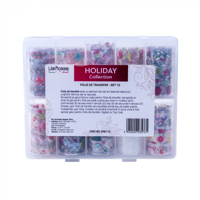 Set folii de transfer Lila Rossa, Holiday Collection, 10 buc [7]
