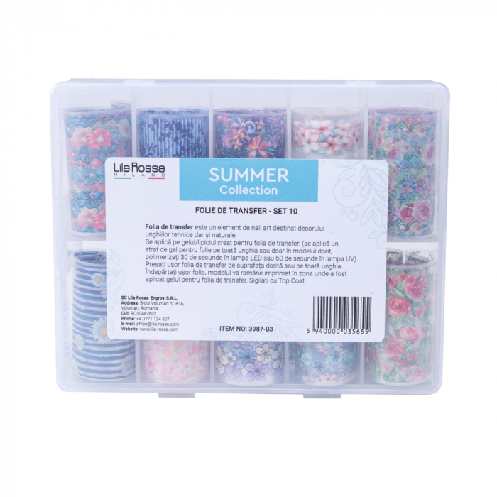 Set folii de transfer Lila Rossa, Summer Collection, 10 buc [7]