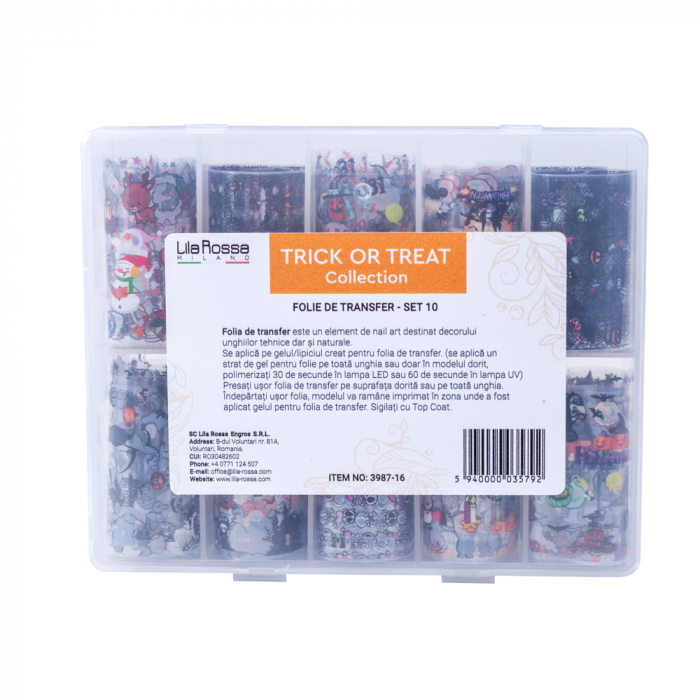 Set folii de transfer Lila Rossa, Trick Or Treat Collection, 10 buc [7]