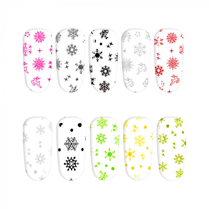 Set folii de transfer Lila Rossa, Winter Lace Collection, 10 buc [4]