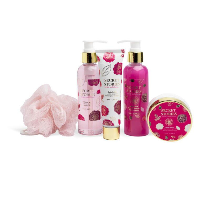 Set ingrijire corporala, 5 produse, Secret Stories, Rose Edition, IDC Institute 42297 [3]