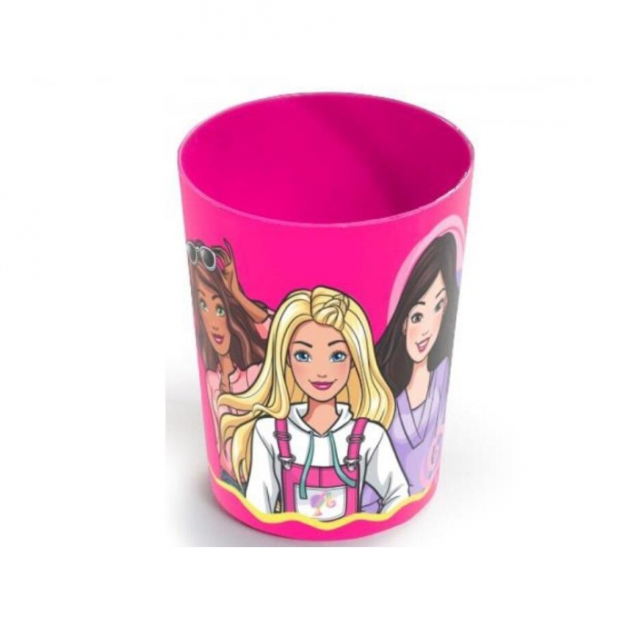 Set ingrijire orala pentru calatorie, Barbie, Periuta cu capac, pasta de dinti 75 ml, pahar si borseta, pentru fetite, 2042 [4]