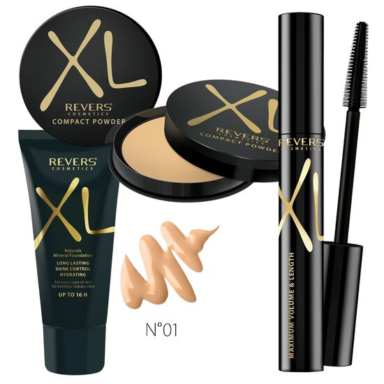 Set ingrijire ten pudra, fond de ten si mascara XL, Revers Natural [1]