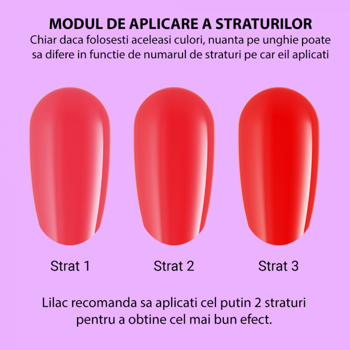 Set lac de unghii Lilac, Holographic, 12 culori [7]