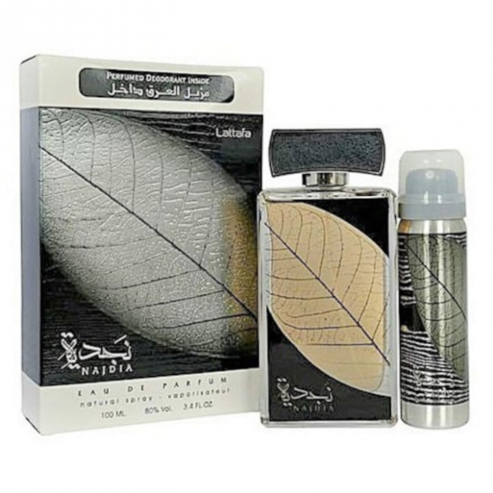 Set Lattafa, Najdia, Unisex: Apa de Parfum, 100 ml + Deodorant Spray, 50 ml [2]