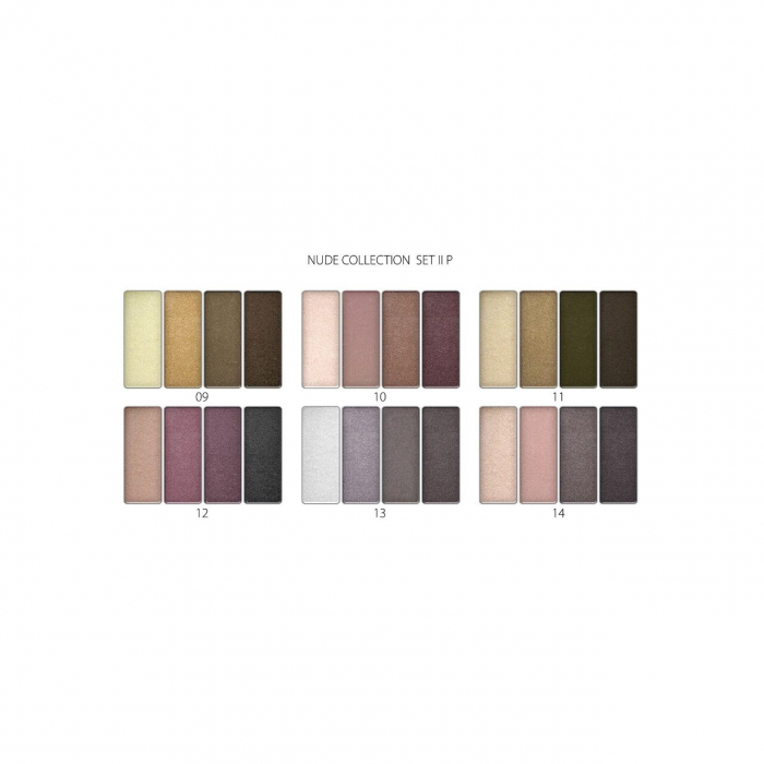 Set 12 bucati fard de pleoape Gallant, Nude Collection, Matte [2]