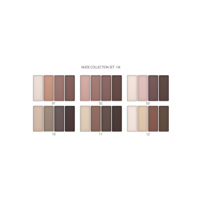 Set 12 bucati fard de pleoape Gallant, Nude Collection, Sidef [2]