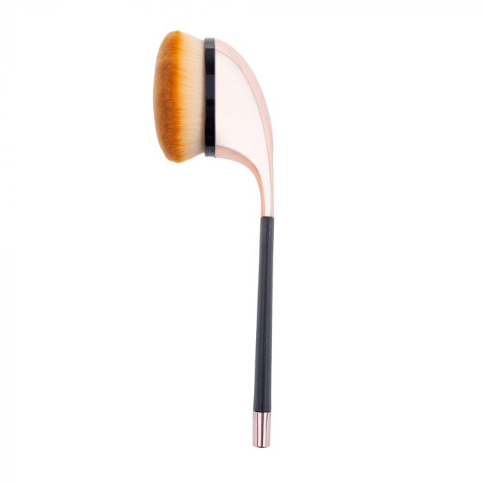 Set pensule makeup, Lila Rossa, tip perie, cu maner metalic, 9 buc [13]