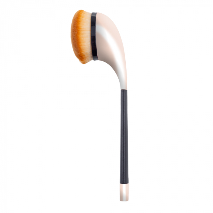 Set pensule makeup, Lila Rossa, tip perie, cu maner metalic, 9 buc [15]