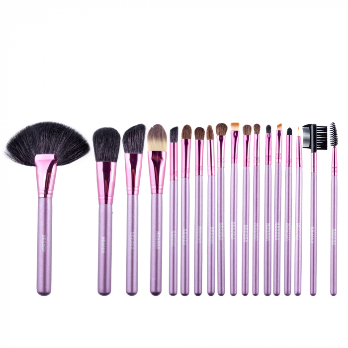Set pensule makeup, Megaga, cu husa neagra, 18 buc [15]
