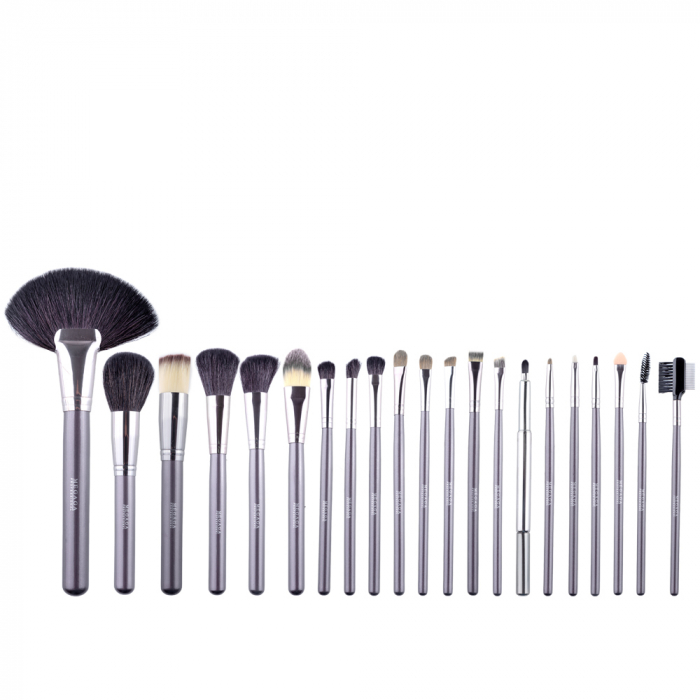 Set pensule makeup, Megaga, cu husa neagra, 21 buc [19]