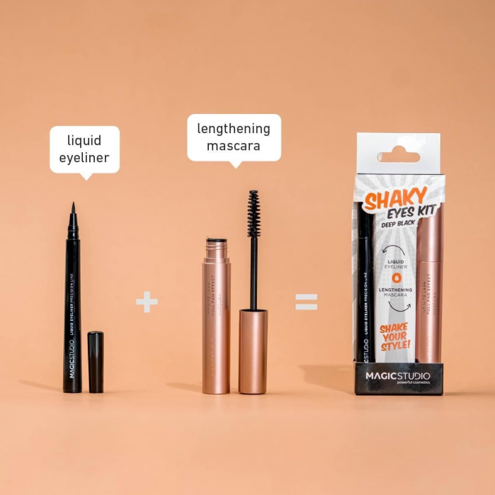 Set pentru machiaj Shaky, Eyeliner de precizie si Mascara Infinity Lash, Magic Studio [3]