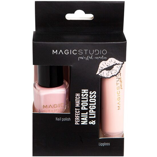 Set Perfect Match, gloss de buze si lac unghii Nr.1 Pink Nude, Magic Studio [1]