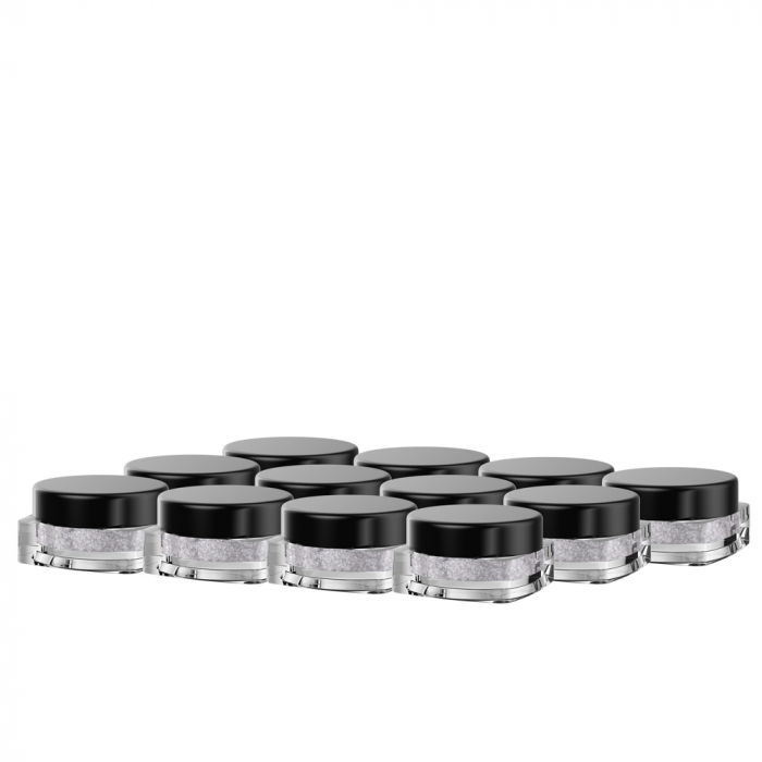 Set pigment cu efect de oglinda, 12 bucati, silver [2]