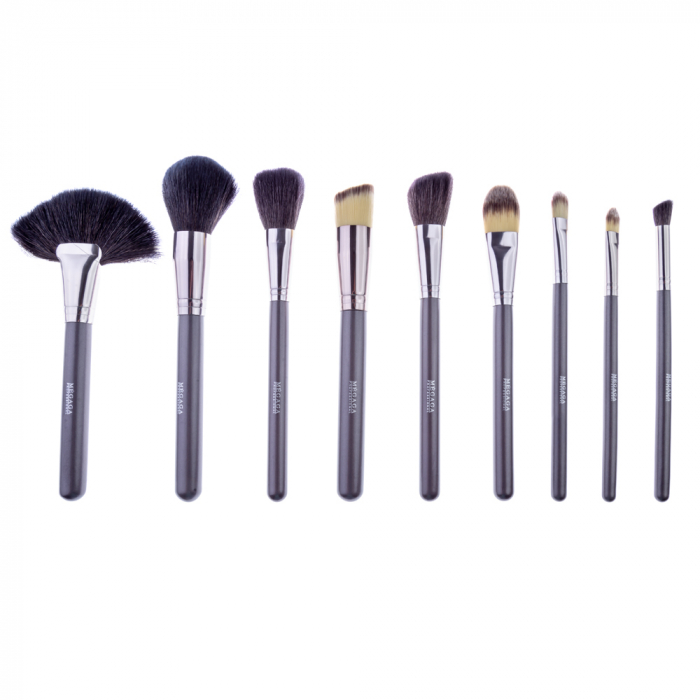 Set profesional 26 pensule makeup Megaga, Ultimate Trend, Lila Rossa, husa neagra [3]
