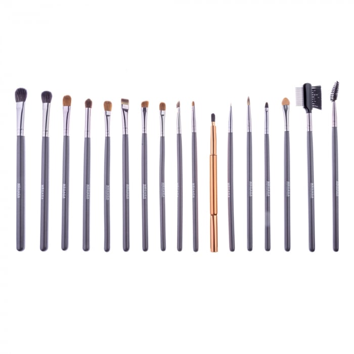 Set profesional 26 pensule makeup Megaga, Ultimate Trend, Lila Rossa, husa neagra [4]