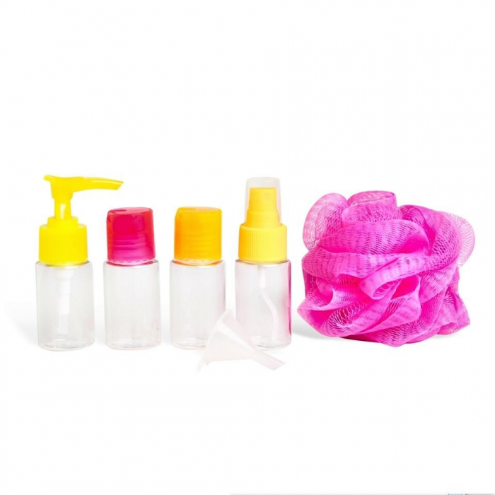 Set recipiente pentru calatorii si borseta 90001 Neon Travel, IDC Institute [2]