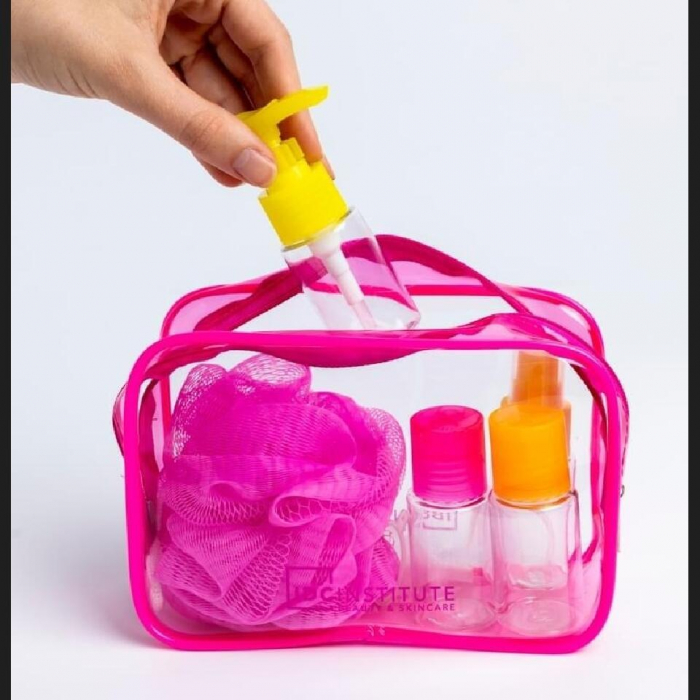 Set recipiente pentru calatorii si borseta 90001 Neon Travel, IDC Institute [5]