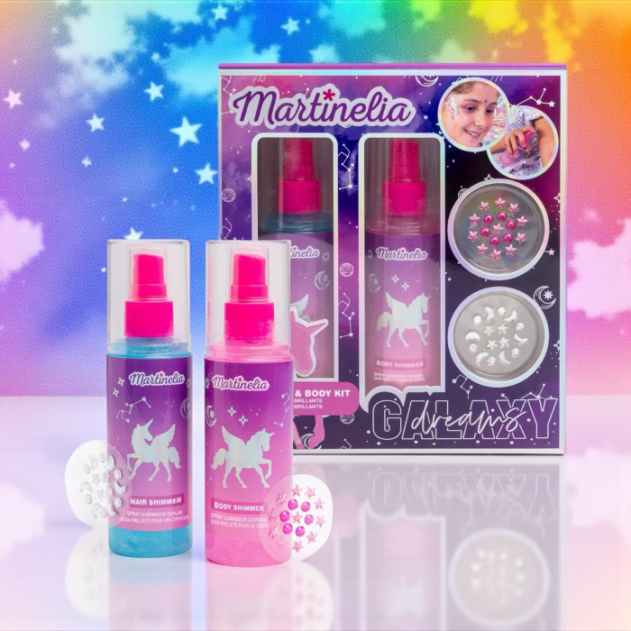 Set sclipici pentru păr si corp Cosmic Glowy Galaxy Dreams, Martinelia, 85429 [4]