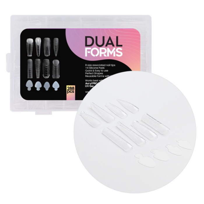 Set Tips Dual Forms 8 modele si French Silicone Pads - 288 buc. [1]