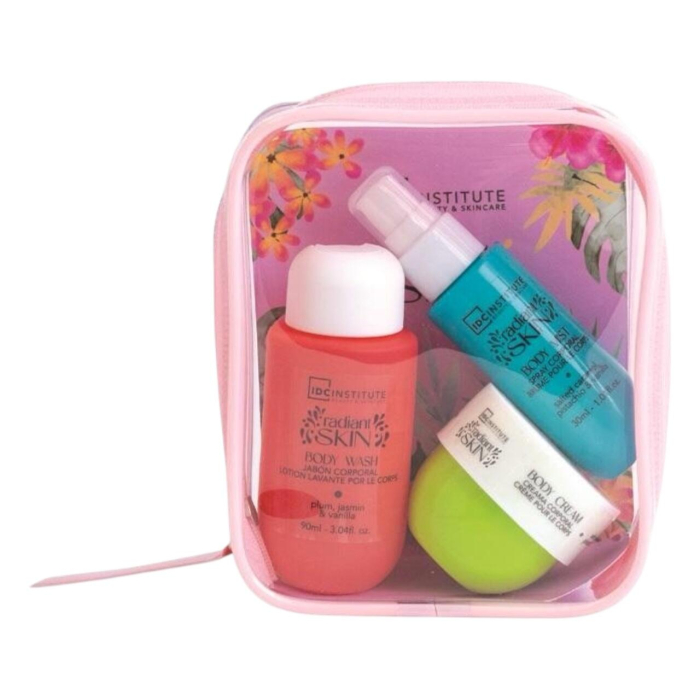Set Travel 3 produse de ingrijire cu borseta transparenta Radiant Skin, IDC Institute, 90325 [3]