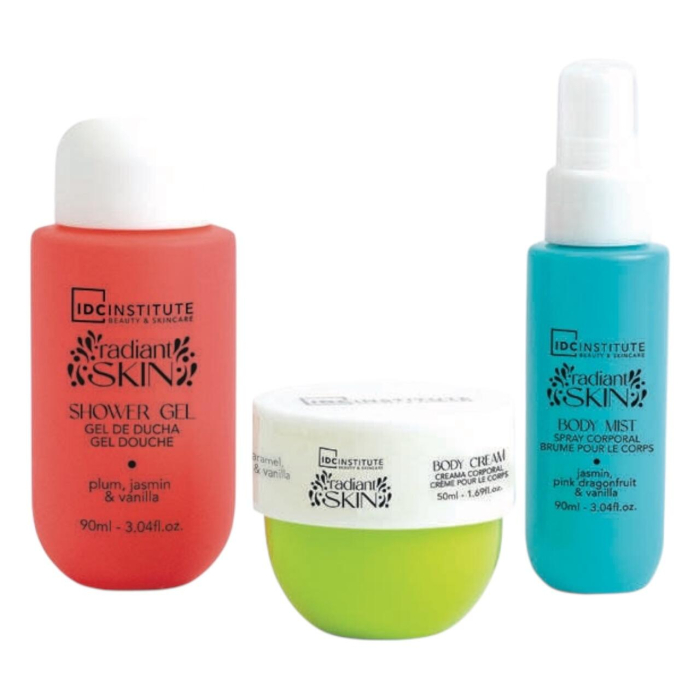 Set Travel 3 produse de ingrijire cu borseta transparenta Radiant Skin, IDC Institute, 90325 [2]