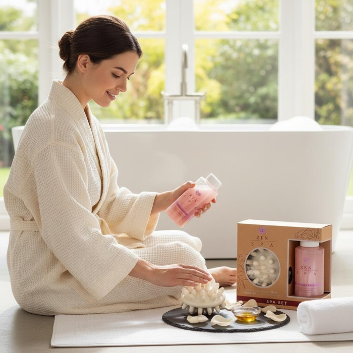 Set Wellness Zen spa Spumant & Perie de masaj, Accentra, 100 ml, 6057760, [2]