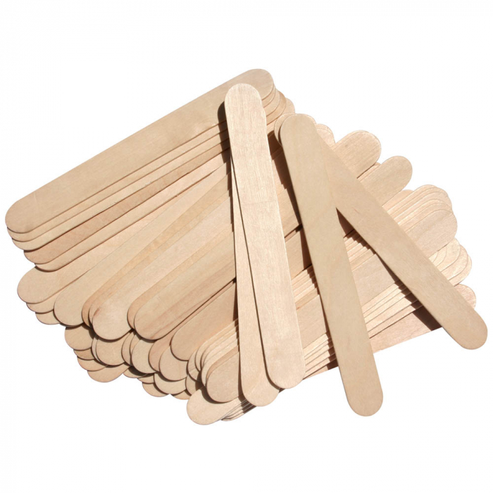 Spatule largi din lemn ItalWax pentru intins ceara de epilat 100 buc. [2]