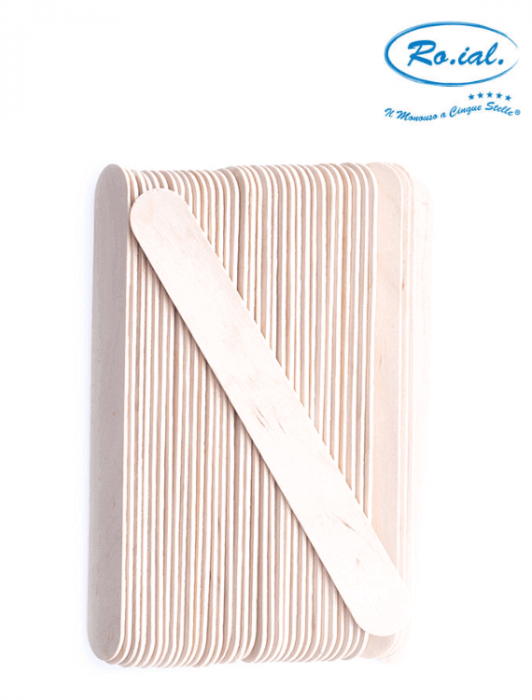 Spatule largi din lemn ItalWax pentru intins ceara de epilat 100 buc. [3]