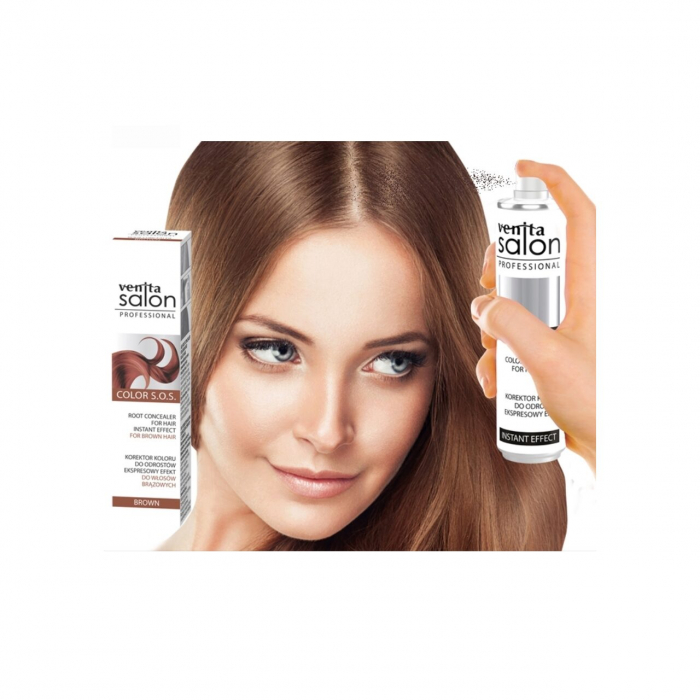 Spray Camuflare Radacini, S.O.S., pentru par Castaniu, Venita, 75ml [2]