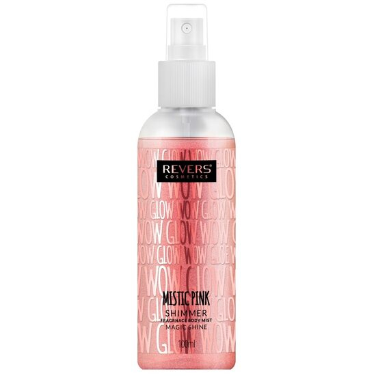 Spray de corp parfumat, cu particule sclipitoare roz, Mistic Pink, Revers, 100ml [1]