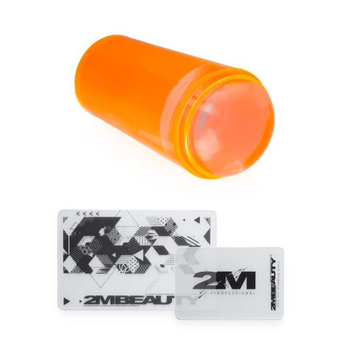 Stampila si raclete pentru unghii 2M - Clear Neon Orange [1]