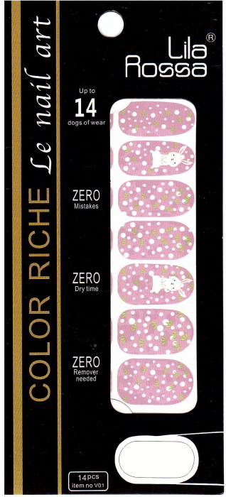 Sticker pentru unghii nail art, Lila Rossa, 14 in 1, nr 25 [1]