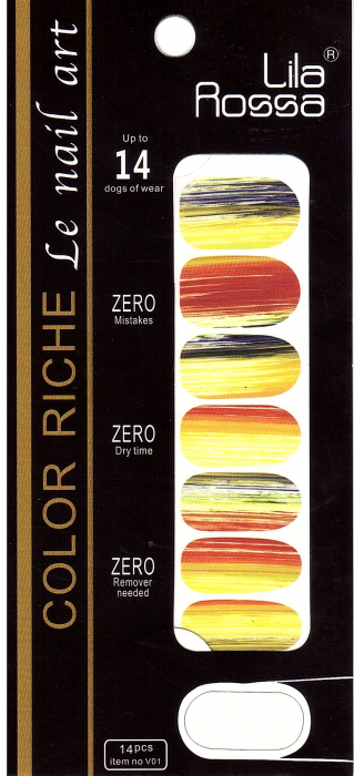 Sticker pentru unghii nail art, Lila Rossa, 14 in 1, nr 30 [1]