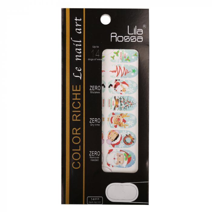 Sticker pentru unghii nail art, Lila Rossa, 14 in 1, nr 6 [1]