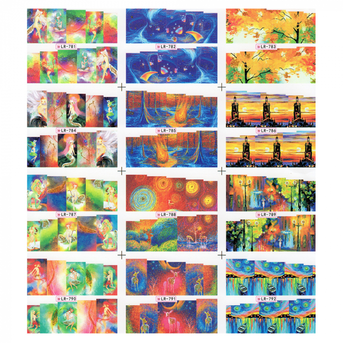 Sticker A4 pentru decor unghii, 12in1, V103-781-792 [1]