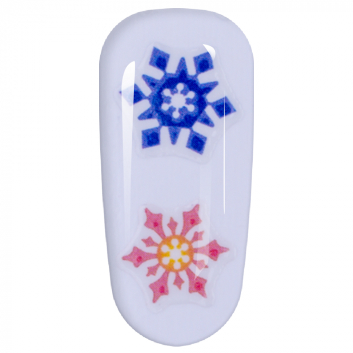 Sticker Lila Rossa pentru decor unghii, Craciun, Revelion si iarna, nail art, xf3118 [4]